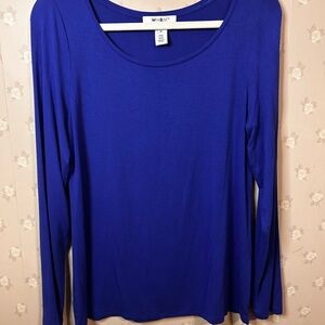 White House Black Market Royal Blue Long Sleeve Top